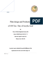 Plate Design and Production of 100 Ton / Day of Acrylic Acid