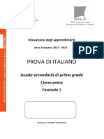 Invalsi Italiano 2012-2013 Prima