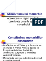 Absolutismului Monarhic