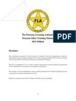 The Firearm Licensing Authority Firearm Safety Training Manual 2013 Edition