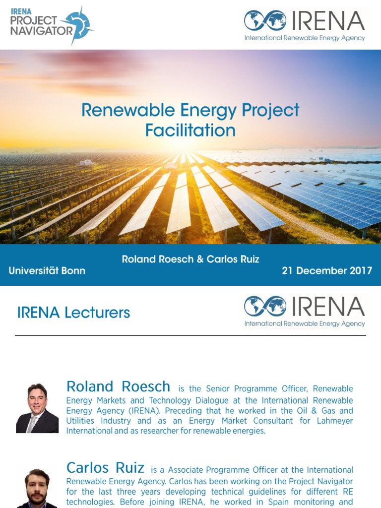 IRENA Project Navigator Overview | PDF | Renewable Energy ...
