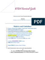 French Survival Guide - Rubrics and Assignments