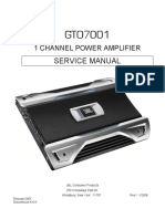 Service Manual: 1 Channel Power Amplifier