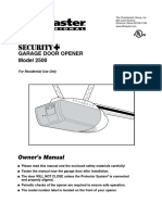 Garage Door Opener Model 2500: Owner's Manual