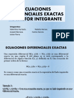 Ecuaciones Diferenciales Exactas y Factor Integrante