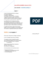 Séquence Poésie/apollinaire '21 Révisée: 3 Textes en Première Générale