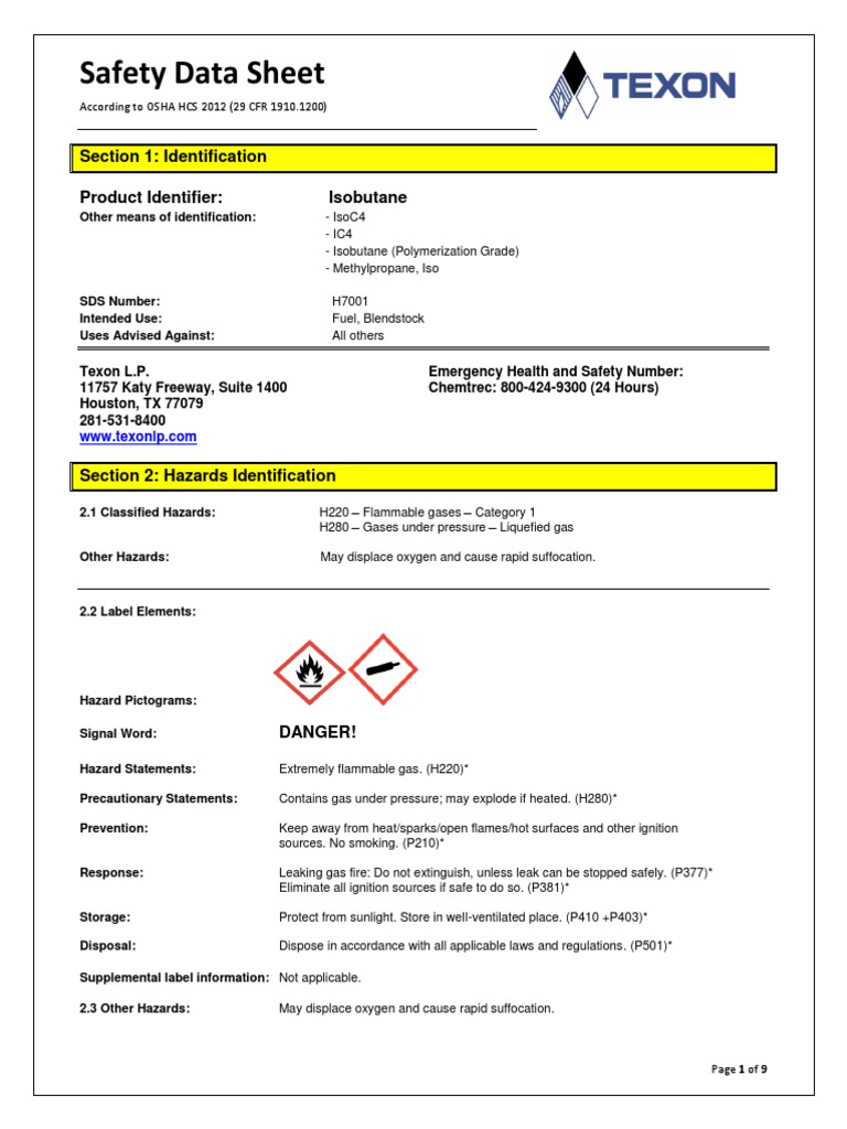 Safety Data Sheet Section 1 Identification Product Identifier