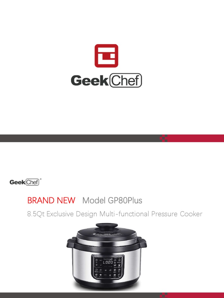 Geek Chef Multi-Functional Cookers Guide | PDF | Pressure Cooking ...