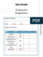 Evaluación Diagnostica 2do Grado