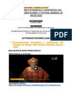 Informe Documentación Fotográfica y Audiovisual CasaFractal - Festival Petronio y Festival Mundial de Salsa - 2020