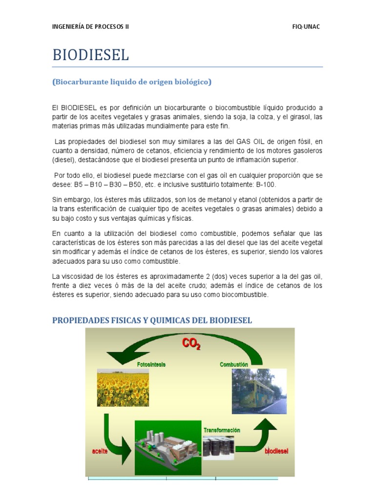 Propiedades y producción de biodiesel | PDF | Biodiésel | Biocombustible