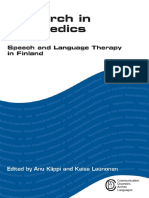 Research in Logopedics - Speech and Language Therapy in Finland (2008)