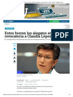 Audiencia de revocatoria contra alcaldesa de Bogotá, Claudia López