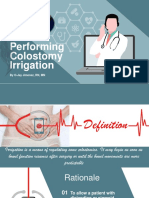 Performing Colostomy Irrigation: by O-Jay Jimenez, RN, MN
