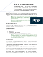 Enthalpy Change Definitions