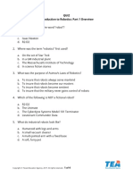 Quiz Introduction To Robotics: Part 1 Overview