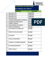 Lista de Materiales de Ondulación