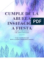 Cumple de La Abuela Invitación