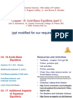 Modified For Our Requirements: Chapter 16: Acid-Base Equilibria (Part I)