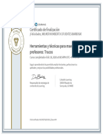 CertificadoDeFinalizacion - Herramientas y Tecnicas para Maestros y Profesores Trucos