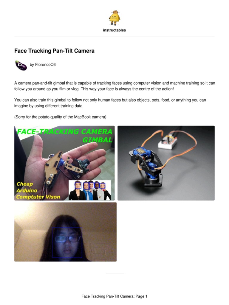 Face Tracking Pan Tilt Camera | PDF | Python (Programming Language ...