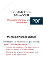 Organization Behaviour: Organisational Change and Stress Management
