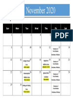 Calendar of Activities Offline Remote