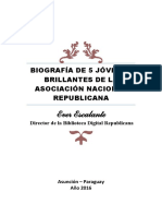 Biografía de 5 Jóvenes Brillantes de La ANR. Ever Escalante