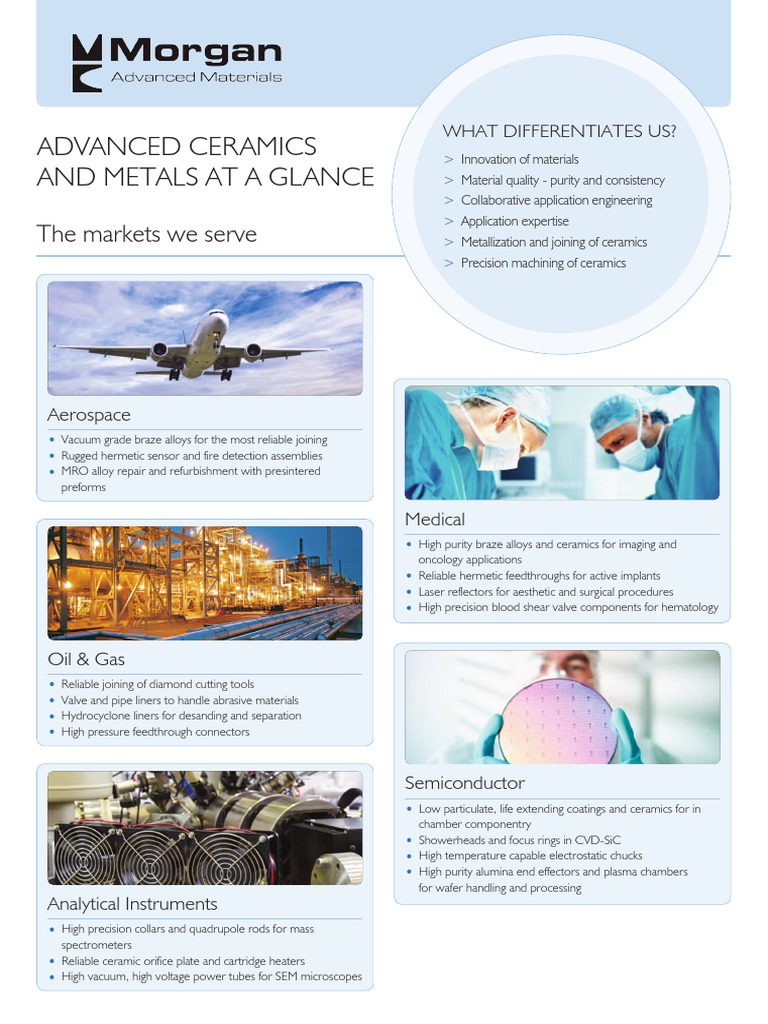 Advanced Ceramics & Metals Overview | PDF | Ceramics | Vacuum Tube