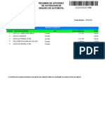 Resumen de opciones de seguro de automóvil