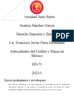 Antecedentes Del Crédito y Banca en México