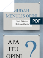 Mudah Menulis Opini (Mentah)