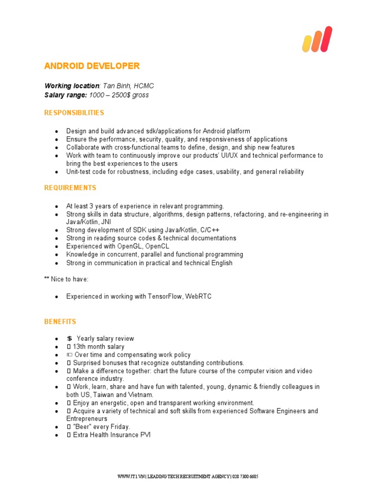 Android Developer Job in HCMC | PDF