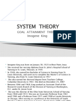 System Theory: Goal Attainment Theory Imogene King