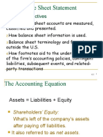 The Balance Sheet Statement: Learning Objectives