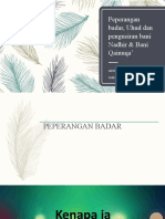 Peperangan Badar, Uhud Dan Perang Bani Nadhir & Qainuqah