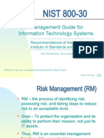 Risk Management Guide For Information Technology Systems: NIST 800-30