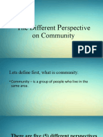 The 5 Perspectives on Community