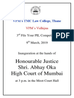 Honourable Justice Shri. Abhay Oka High Court of Mumbai: VPM's TMC Law College, Thane