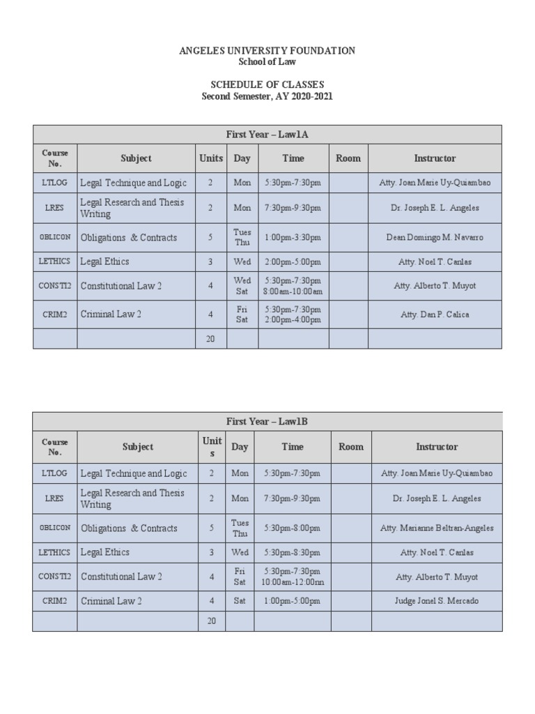 units-angeles-university-foundation-school-of-law-schedule-of-classes