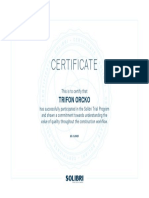 Solibri Certificate