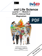 Earth and Life Science: Quarter 1 - Module 3 Earth's Internal Heat Magmatism
