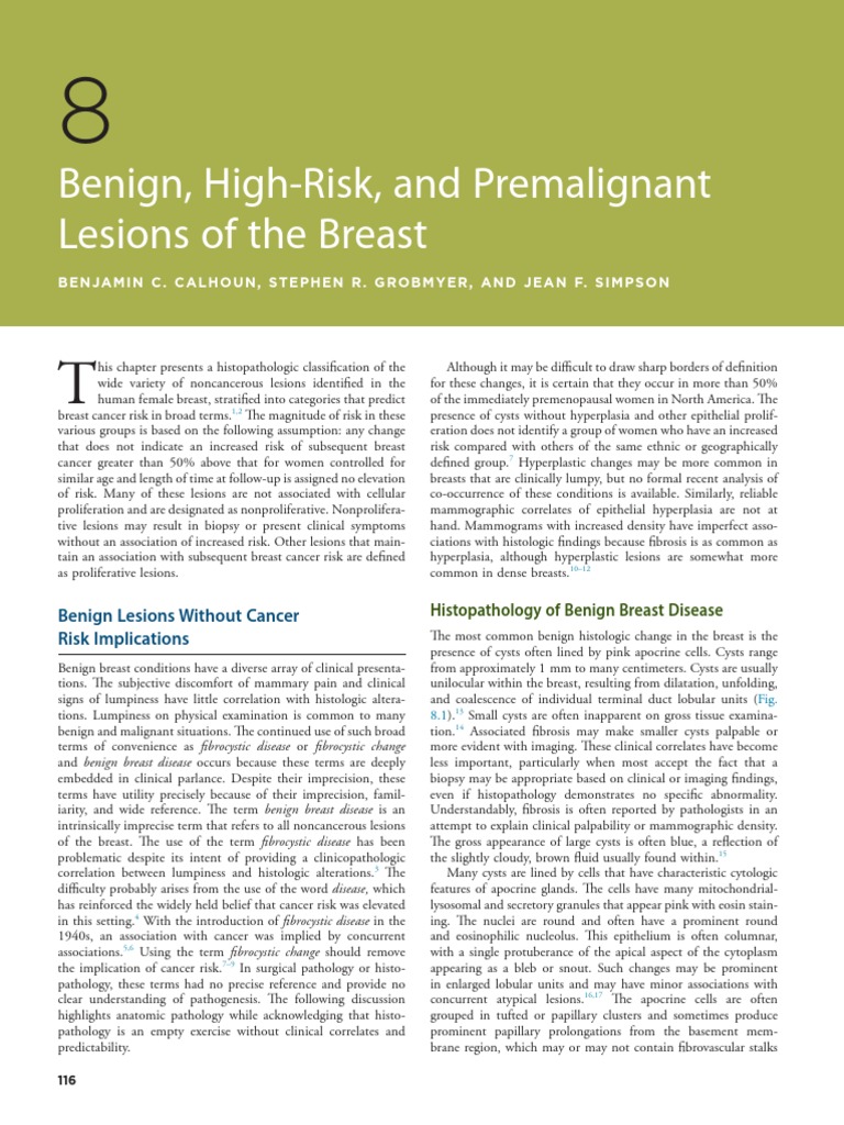 Benign and Premalignant Breast Lesions | PDF | Carcinoma | Breast Cancer