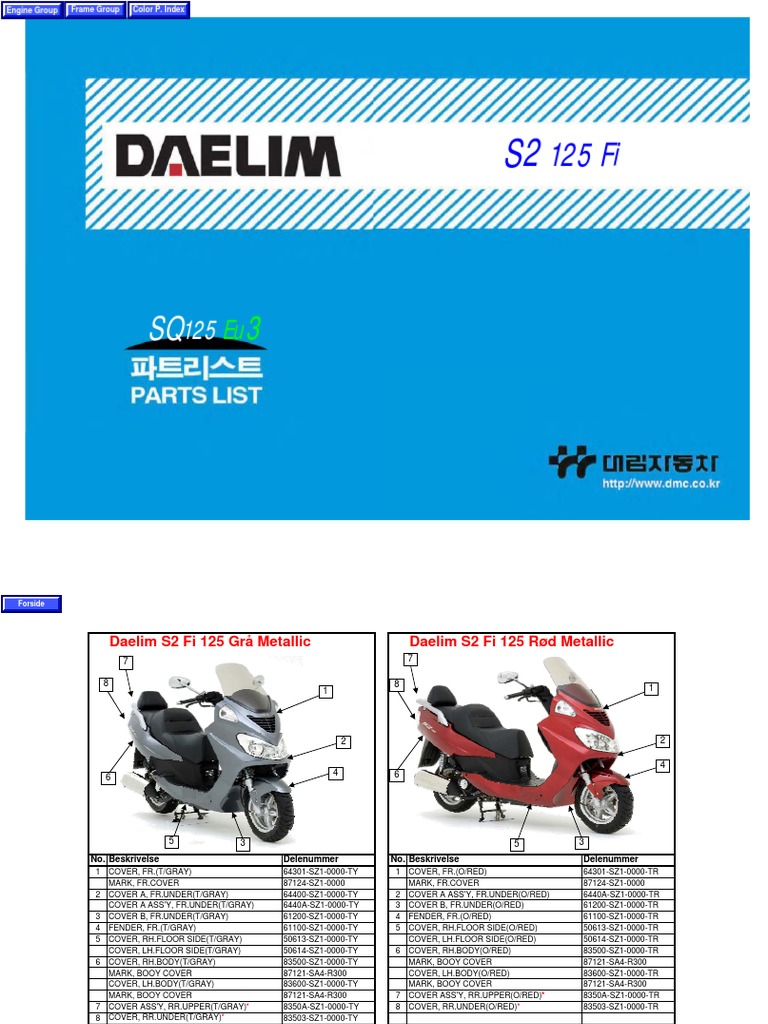 SQ125 Part List | PDF | Machines | Propulsion