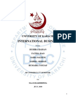 International Business: University of Karachi