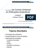 7 - Conforto Ambiental em Edificações Sustentáveis - Construção Sustentável_UII_Conforto Térmico_Goiânia
