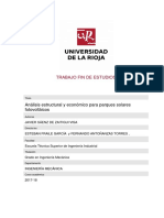 Trabajo Fin de Estudios: Análisis Estructural y Económico para Parques Solares Fotovoltáicos