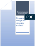 Research Designs and Sampling Methods