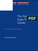 Cape Verdean Creole, The Syntax of (Baptista)