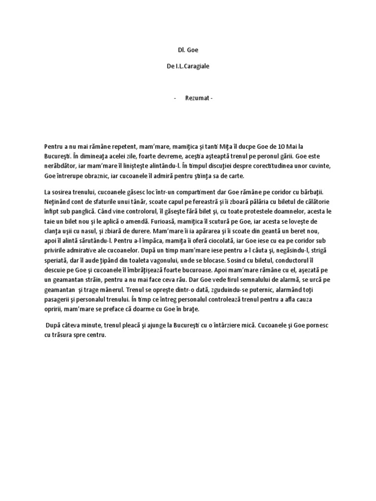 DL Goe Rezumat | PDF
